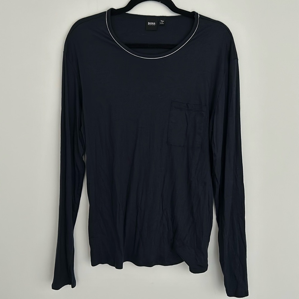 BOSS Sophi navy blue crew neck